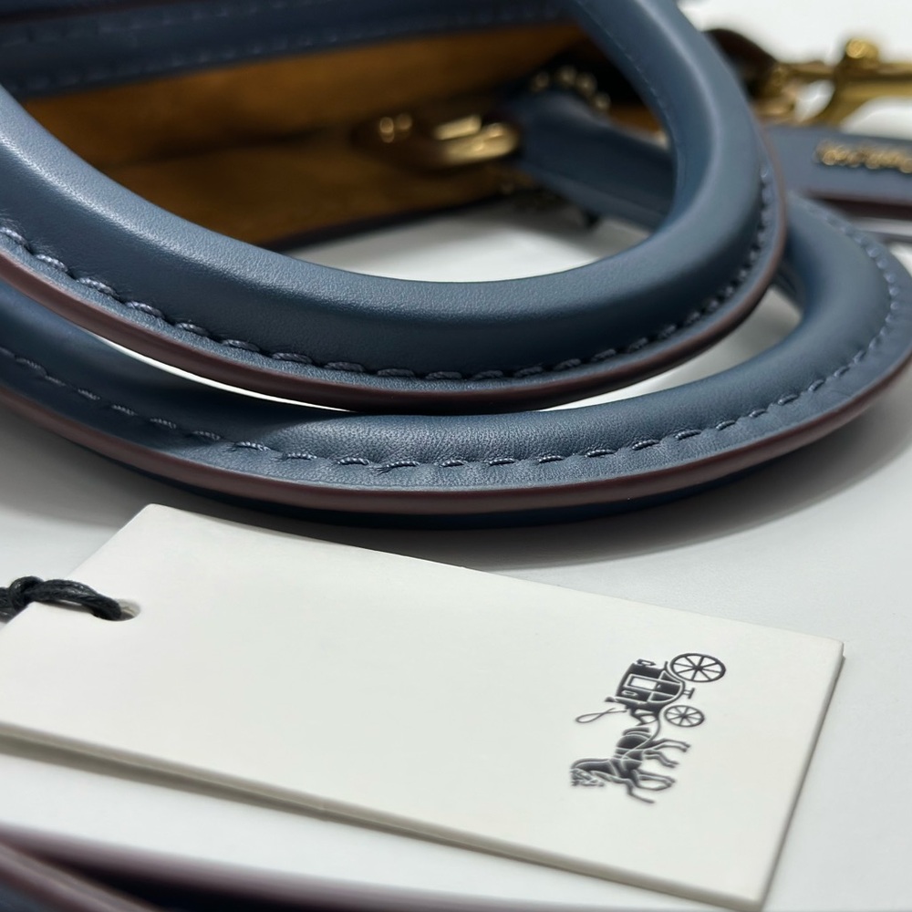 COACH 1941 Dark Denim Rogue 31 In Relaxed Smooth Pebbled Leather - Picture 13 of 13